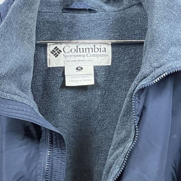Columbia Jacket Mens M Blue Outdoor Heavy Duty Zipper - Picture 9 of 12